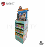 floor standing cardboard retail display for foods